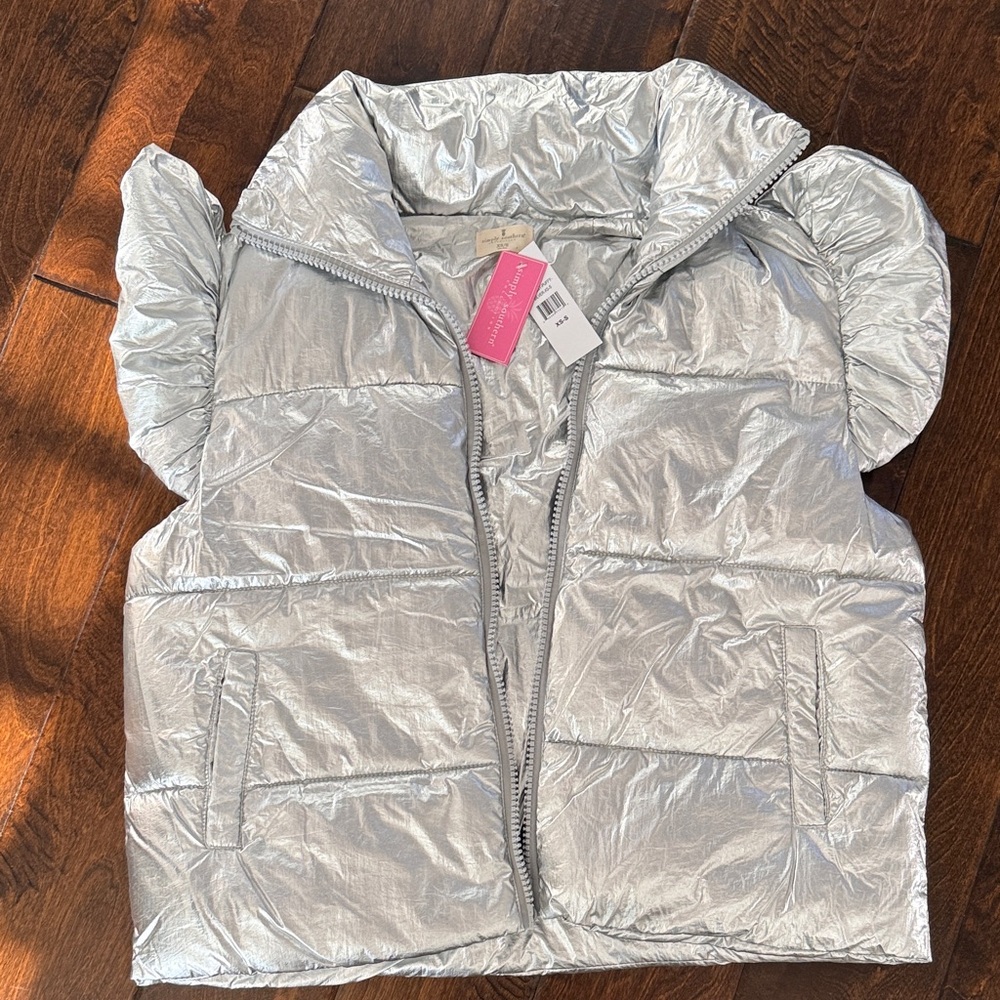 Silver Women’s Puffer Vest - Simply Southern XS/S